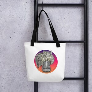 Shaggy Horse Tote bag, Women&#39;s Horse Accessories, Horse Tote, Horse Lover Bag, Horse Stuff, Horse Lover Gift, Horse Tote