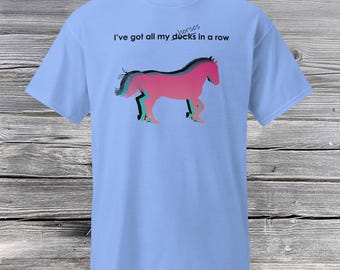 Funny Horse Graphic Tee: Organized Horse Person Shirt