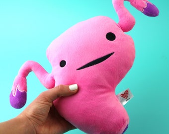 Uterus Plushie Womb Service I Heart Guts | Plush Organ Get Well Mother's Day Gift, New Mom Pregnancy Pillow Surgery Gift