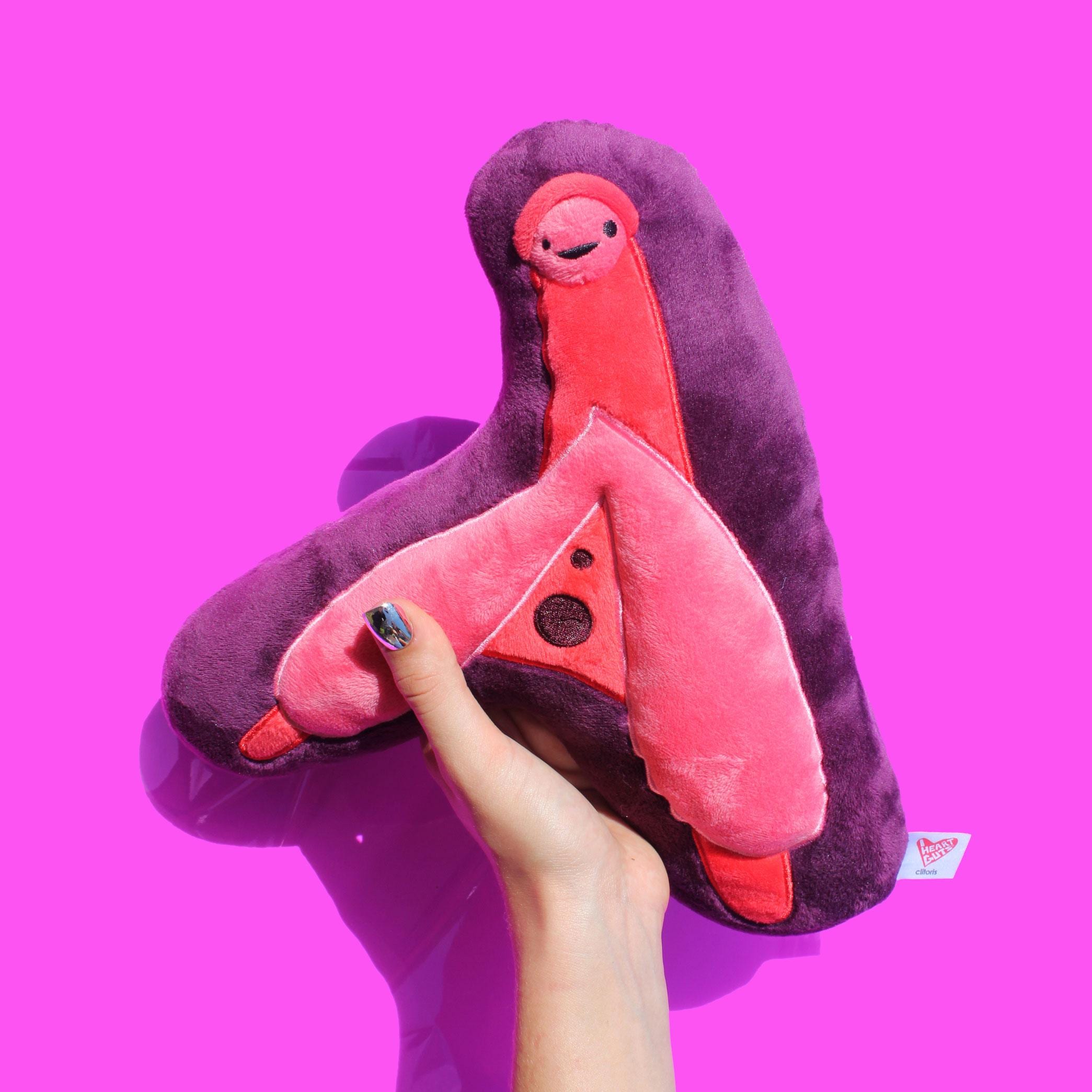 Clitoris Plushie | I Heart Guts Organ Plush Stuffed Animal Anatomical  OB/GYN Pillow Educational Pelvic Floor Fun Gift Health Class Cliteracy