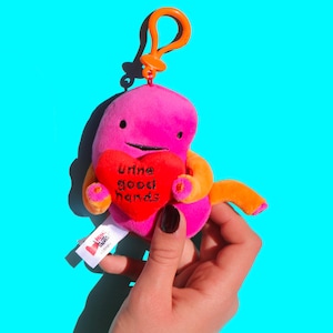 Kidney Mini Plushie Bag Charm - Urine Good Hands 4.5&quot; Plush Keychain, Cute Kidney Surgery Get Well Gift Organ Donor Thank You Dialysis Gifts