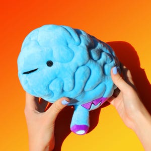 Brain Plushie You Need Lobe I Heart Guts | Neuroscience Brainy Surgery Gift Med School Biology Graduation Mental Health Stuffed Toy Pillow