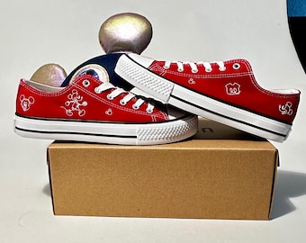 Mickey Mouse Inspired Canvas Sneakers - Women's Casual Shoes
