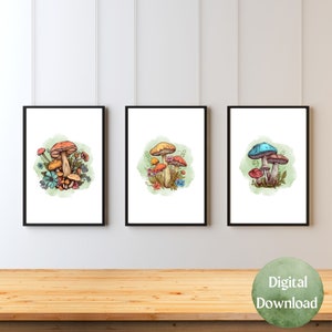 Cottagecore Mushroom Wall Art Bundle
