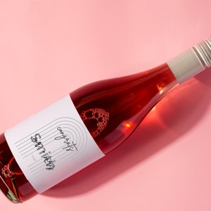Wine Bottle Wedding Label