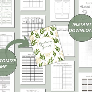 Gartenarbeit Planer Printables, Individuelles Cover, Gartenarbeit Sammelmappe, Individueller Gartenarbeit Planer, Planen Sie Ihren eigenen Garten