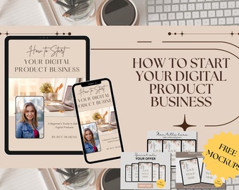 Guia para criar e vender produtos digitais, guia de e-book PLR, guia prático para produtos digitais, reformulação da marca e revenda com 100% de lucro grátis