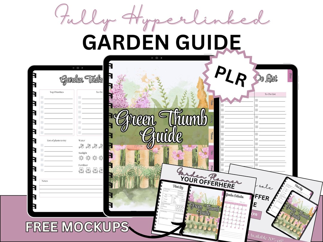Garden Planner Hyperlinked, Digital Gardening Guide, Harvest Tracker ...