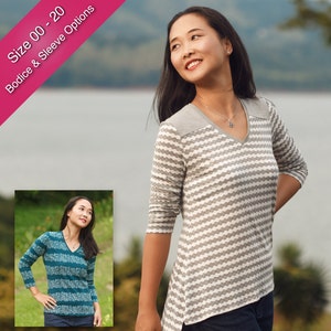 Arenal Top Digital Sewing Pattern for Women