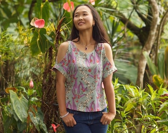 Women’s Cold Shoulder ,Woven, PDF  Sewing Pattern, Scoop Neck, Kimono Sleeve, A-Line , Top / Dress   Sizes 00-20, Cup Sizes, Print-At-Home