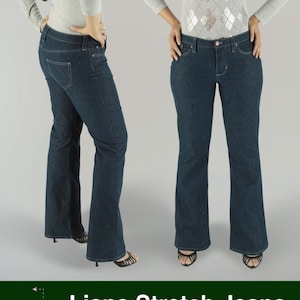 PDF Sewing Pattern for Women: Liana Stretch Jeans (Skinny Jeans | Straight Jeans | Boot Jeans)