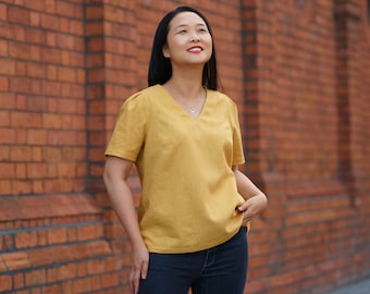 Top With Bust Darts - Etsy