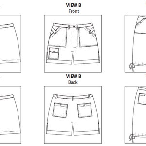 Women's Angelia Shorts PDF Sewing Patterns - Etsy
