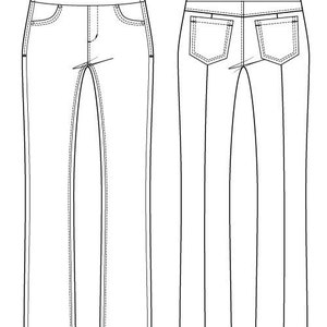 Women's Pull on Jeans Sewing Pattern PDF Digital Pattern Stretch Jeans ...