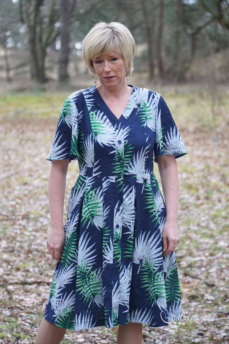 Women's Woven Dress PDF Sewing Pattern Cap / Flare Etsy