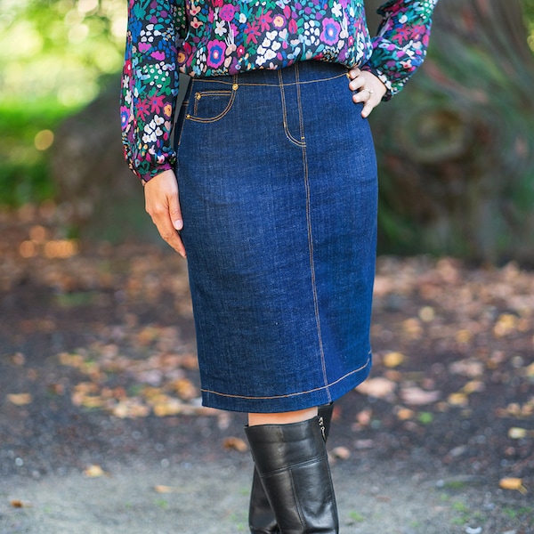 Denim Skirt - Etsy