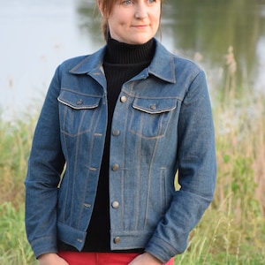 Denim Jacket Sewing Pattern, Women Jacket, Adult, Jacket Pattern, Denim ...