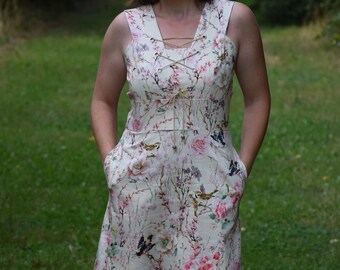 Women's Woven Lace-up Front Dress Sewing Pattern, Sleeveless, Fully Lined,  Pockets, A-line Skirt, Princess Seams, Size 00-20, Print-at-home - Etsy