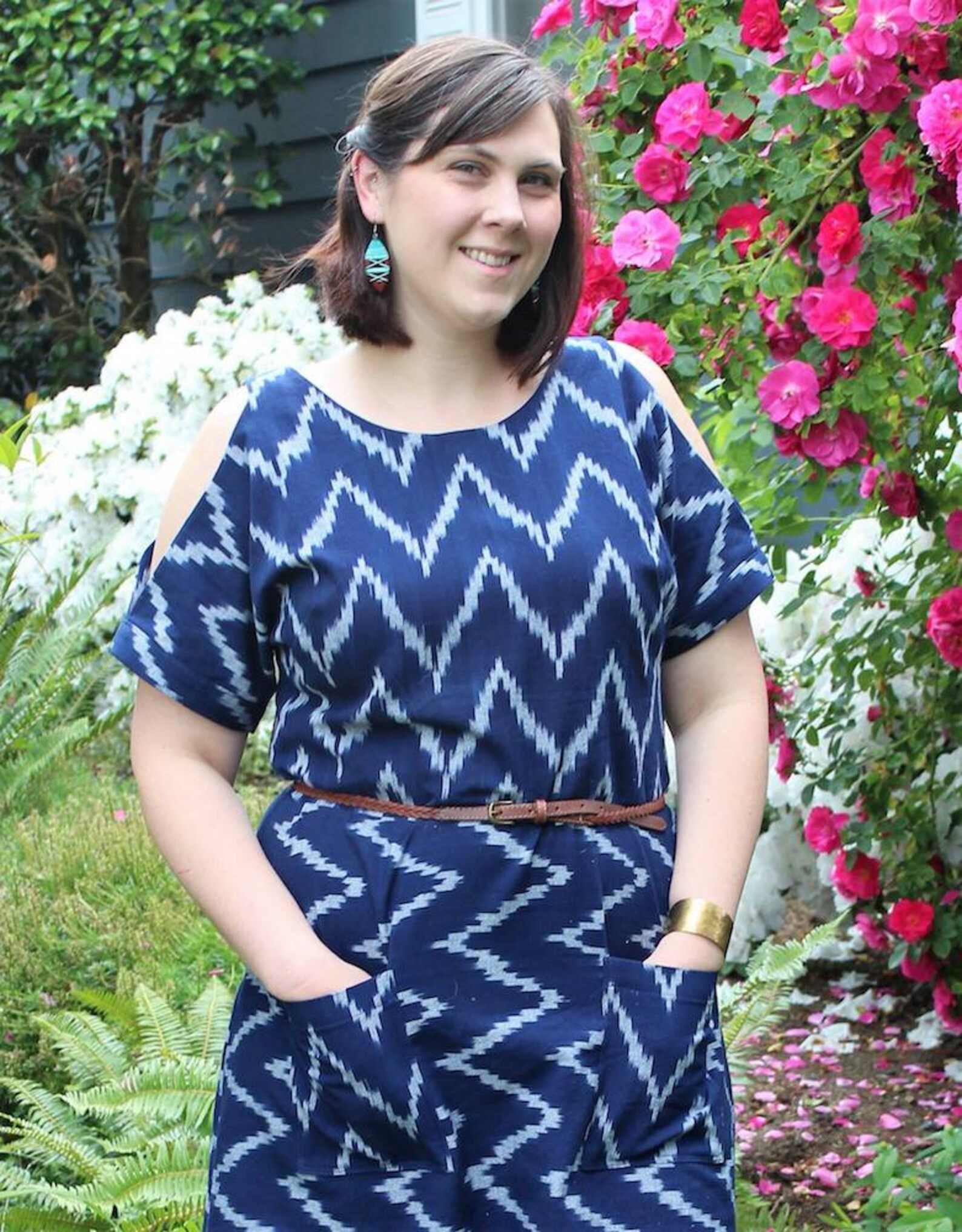 Women’s Cold Shoulder ,woven, PDF Sewing Pattern, Scoop Neck, Kimono ...