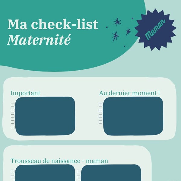 Ma check-list de maternité