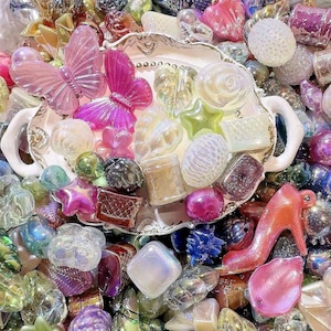 20 Pcs Acrylic Bead Soup Mix: Shiny DIY Jewelry Making Beads (14-18mm)