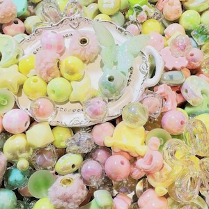 Summer Acrylic Bead Mix: 20 Pcs DIY Jewelry Making