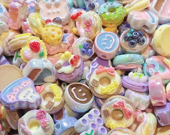 Cuentas acrílicas con forma de pastel de dibujos animados: joyería Y2K (16-18 mm)