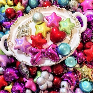 20 Pcs Mixed Acrylic Beads: Colorful DIY Jewelry Making (14-18mm)