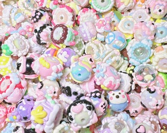 Hand Drawn Acrylic Beads: Irregular Round Beads for DIY Jewelry