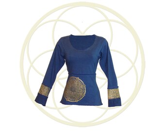 Organic clothing - Organic mandala top Handmade to order with organic cotton and hemp jersey - Mandala print