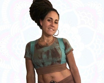 One of a kind Organic cotton and Hemp crop top - Ready to ship in a size Medium