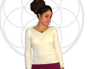 Organic Cotton and Hemp knit Jersey top  Custom made and hand dyed just for you