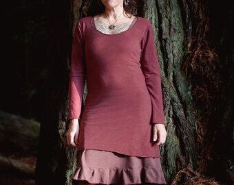 Eco friendly dress- Handmade and dyed to order using Organic cotton and Hemp jersey