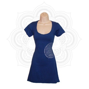 Organic Dresses Organic cotton and Hemp dress with Mandala print Handmade and dyed to order using Organic cotton and Hemp jersey image 1