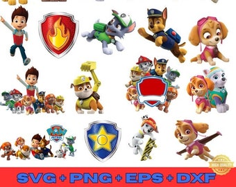 Paw Patrol Svg/ Paw Patrol Clipart / Paw Patrol Png / Paw Patrol Cricut / Descarga Instantánea / Paw Patrol Party / Paw Patrol Cumpleaños /