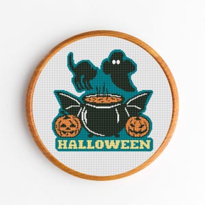 Geist Halloween Kreuzstichmuster PDF,