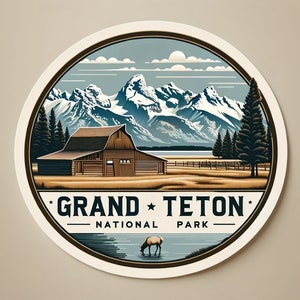 Grand Teton National Park Stickers Laptop sticker stickers for  water bottle sticker gift for national park collector