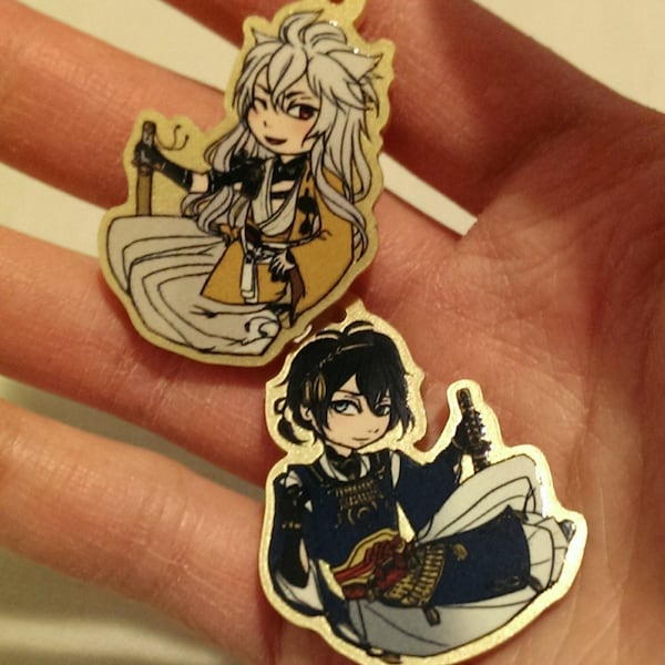 Touken Ranbu acrylic phone charms - Jiji, Kogitsunemaru, Kiyomitsu & Yamatonokami