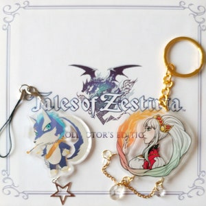 Tales of Zestiria and Vesperia acrylic charms - Lailah and Repede