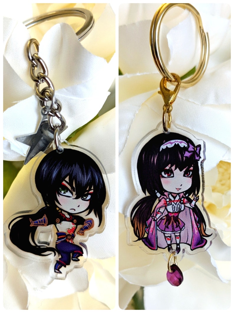 Fate Grand Order Osakabehime and Yan Qing double-sided acrylic charms image 2