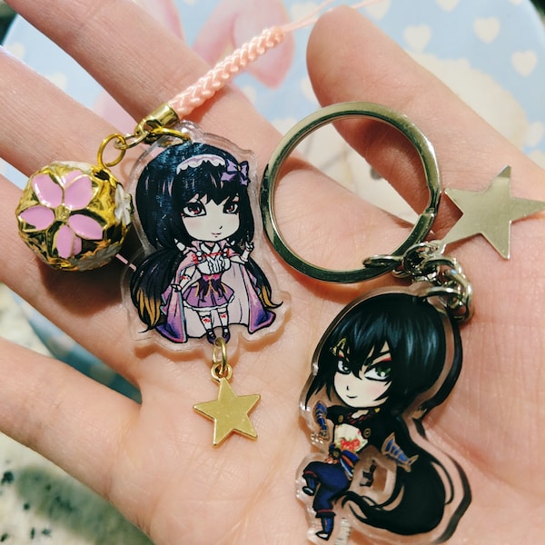 Fate Grand Order Osakabehime and Yan Qing double-sided acrylic charms