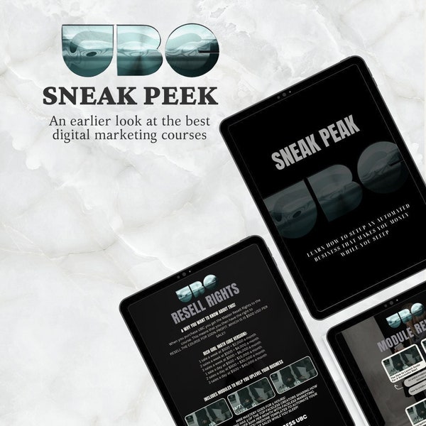 UBC Sneak Peek NEW Edition - Lead Magnet Freebie with Master Resell Rights MRR Private Label Rights Plr dfy Digital Product
