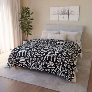 African Camel Pattern Sherpa Fleece Blanket Afroamerican Bedding Africa Safari Cottagecore Savanna Decor Warm Black White Throw African Gift