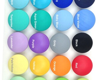 Hand Painted Solid Color Childrens Drawer Knobs Pulls Nursery Baby Knobs Dresser Knobs Colorful Knobs Wood Knobs Solid Color Drawer Knobs