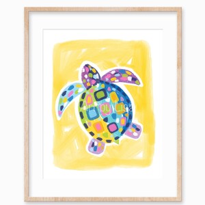 Printable Sea Turtle Art Digital Download Beach Art Nursery Printable Wall Art Animal Art Kids Art Coastal Beach House Art Gender Neutral