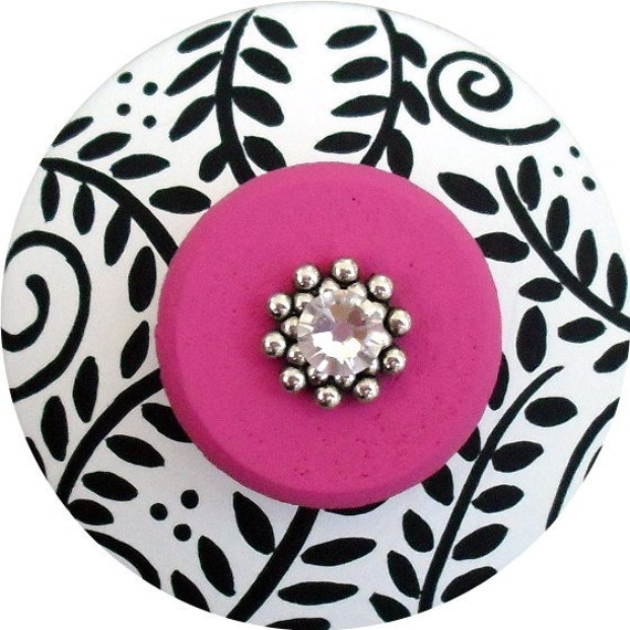 Black And White Knobs Decorative Knobs Drawer Knobs Cabinet Etsy