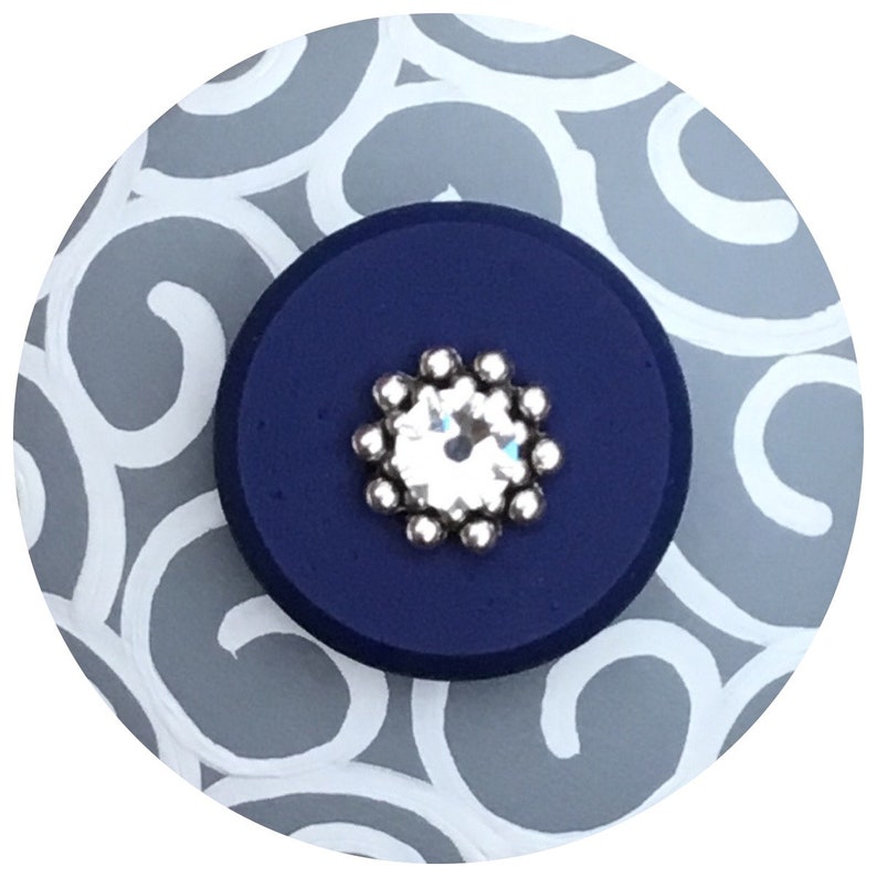 Gray Drawer Knobs Navy Blue Knobs Decorative Knobs Dresser Etsy