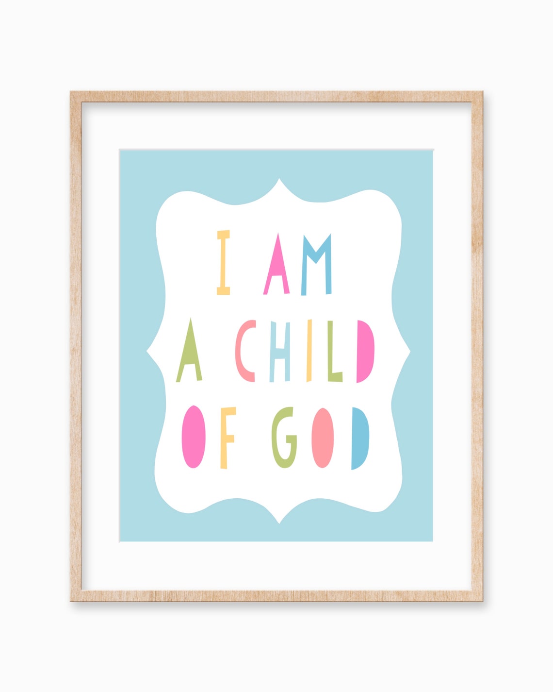 Christian Art Kids Room Art Nursery Print Printable Wall Art I | Etsy