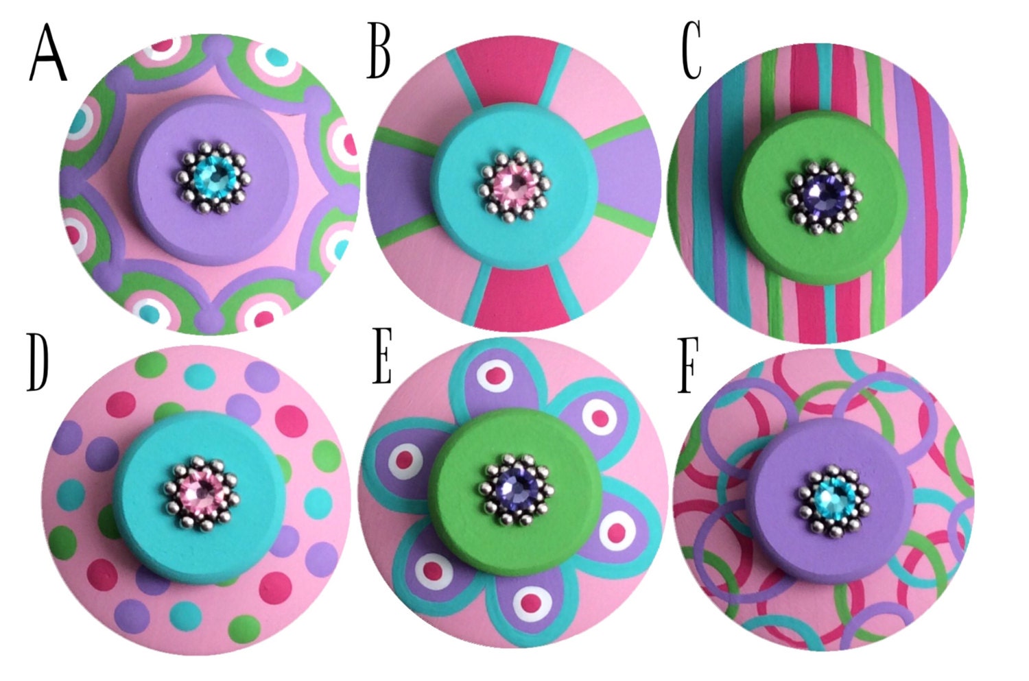 Hand Painted Drawer Knobs Kids Knobs Decorative Knobs Etsy