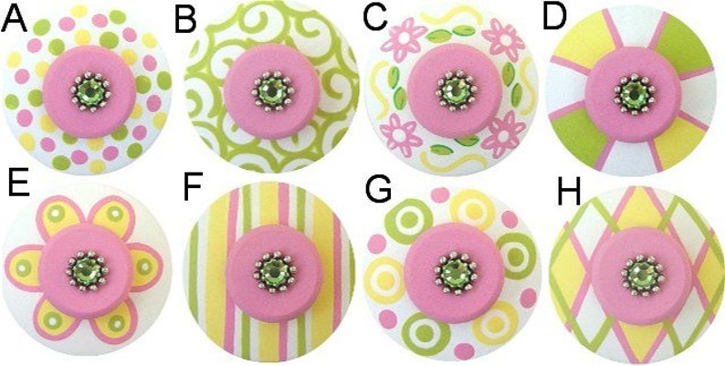 Drawer Knobs Decorative Knobs Girls Knobs Flower Knobs Dresser